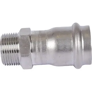 Муфта пресс переходная 28мм x ¾"н Sanha NiroSan 9243G 69243G2834 Муфта пресс переходная 28мм x ¾"н Sanha NiroSan 9243G 69243G2834, 3