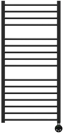 Полотенцесушитель электрический лесенка Lemark Ursus П16 1100х500 черный матовый LM72116EBL