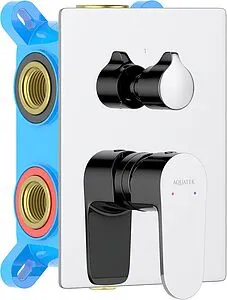 Смеситель для ванны скрытого монтажа Aquatek Оберон хром AQ1247CR Смеситель для ванны скрытого монтажа Aquatek Оберон хром AQ1247CR, 1