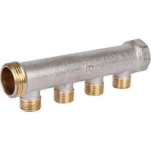 Коллектор распределительный проходной 4 отвода 1"в/н x ½"к Luxor CP 424 68543401 Коллектор распределительный проходной 4 отвода 1"в/н x ½"к Luxor CP 424 68543401, 5