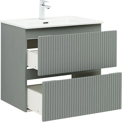 Тумба под умывальник подвесная Aquanet Джейн (Flat) 70 мисти грин 00335433