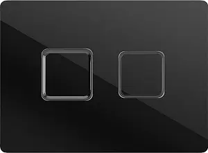 Клавиша смыва для унитаза Cersanit Accento Square 63529 черный глянцевый, 1