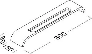 Полка Isvea Soffice 80 дуб серый 23SQ9017081I Полка Isvea Soffice 80 дуб серый 23SQ9017081I, 2