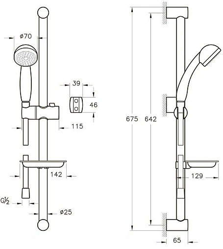 Комплект для ванны 3 в 1 VitrA Solid S хром A49227EXP