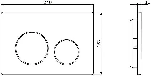 Клавиша смыва для унитаза Am.Pm PrimeFit L I090101 белый глянцевый Клавиша смыва для унитаза Am.Pm PrimeFit L I090101 белый глянцевый