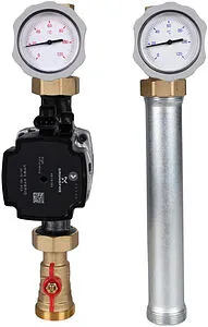 Насосный модуль с прямым контуром 1&quot;в х 1½&quot;н Meibes V-UK M66813.36 с насосом Grundfos UPM3 Hybrid 25-70, 1