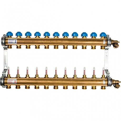 Группа коллекторная с расходомерами 11 отводов 1&quot;в/в x ¾&quot;ек WATTS 10004205