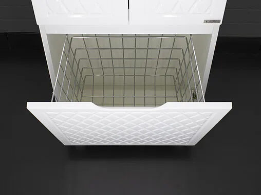 Шкаф-пенал напольный Домино 3D 50 белый D37015P