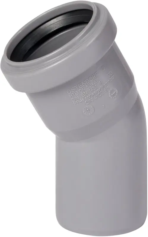 Отвод внутренний D=50мм Угол 30° Ostendorf HTB 112110 Отвод внутренний D=50мм Угол 30° Ostendorf HTB 112110, 1