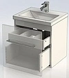 Тумба-умывальник подвесная Aquanet Порто 50 белый 00195729+00183658