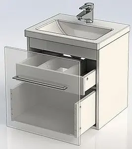 Тумба-умывальник подвесная Aquanet Порто 50 белый 00195729+00183658 Тумба-умывальник подвесная Aquanet Порто 50 белый 00195729+00183658, 4