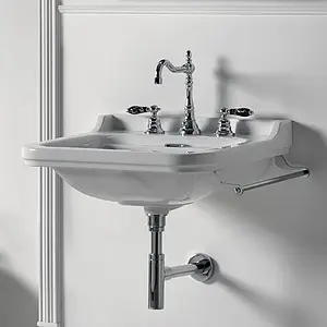 Раковина Kerasan Waldorf 80 белый 4141K1bi/cr*1 Раковина Kerasan Waldorf 80 белый 4141K1bi/cr*1, 4