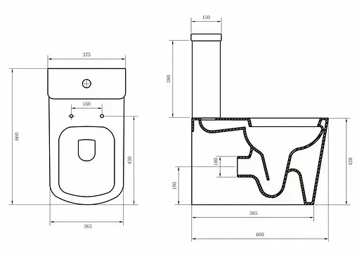 Чаша унитаза BelBagno Albano белый BB120CP