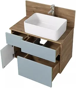 Тумба-умывальник подвесная Aquaton Мишель 80 фьорд/дуб рустикальный 1A256801MIX30+1A256603MIDR0+ Тумба-умывальник подвесная Aquaton Мишель 80 фьорд/дуб рустикальный 1A256801MIX30+1A256603MIDR0+, 4