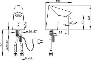Смеситель для раковины Oras Optima хром 1724FT, 2