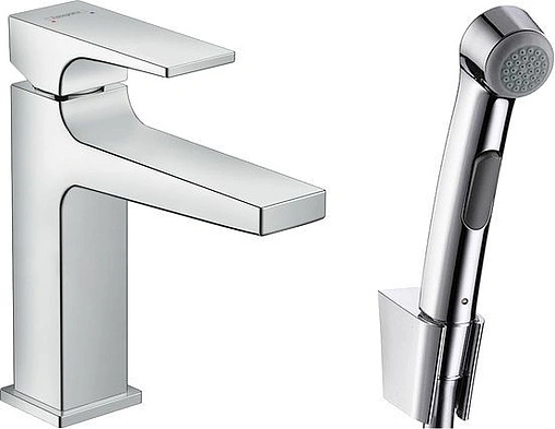 Смеситель для раковины с гигиеническим душем Hansgrohe Metropol 110 хром 32522000