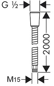 Шланг для лейки кухонного смесителя и смесителя на борт ванны Lemark 200см хром LE8063S, 2