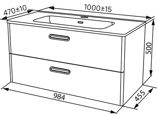 Тумба-умывальник подвесная IDDIS Brick 100 белый BRI10W1i95K