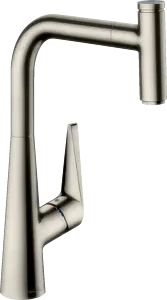 Смеситель для кухни с выдвижным изливом Hansgrohe Talis Select M51 300 1jet под сталь 72821800, 1