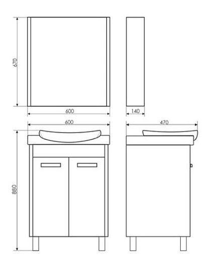 Тумба-умывальник напольная Comforty Киото 60 белый/сосна лоредо