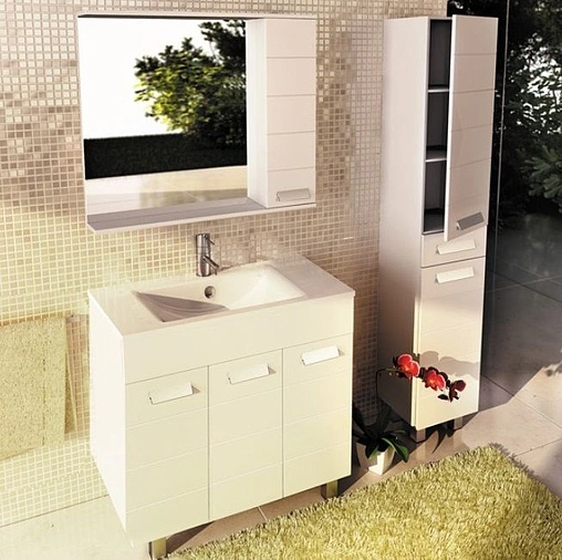 Тумба-умывальник напольная Comforty Модена 90 белый