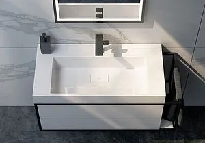 Тумба-умывальник подвесная Clarberg Logic T10/L 100 белый LOG0110L+Tol.09.04.D Тумба-умывальник подвесная Clarberg Logic T10/L 100 белый LOG0110L+Tol.09.04.D, 5