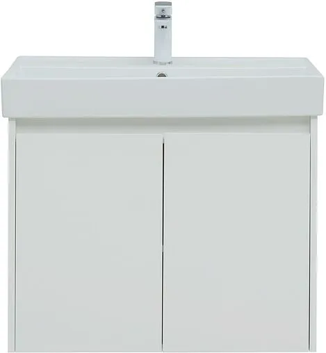 Тумба-умывальник Aquanet Nova Lite 75 белый глянец 00298850+00242338