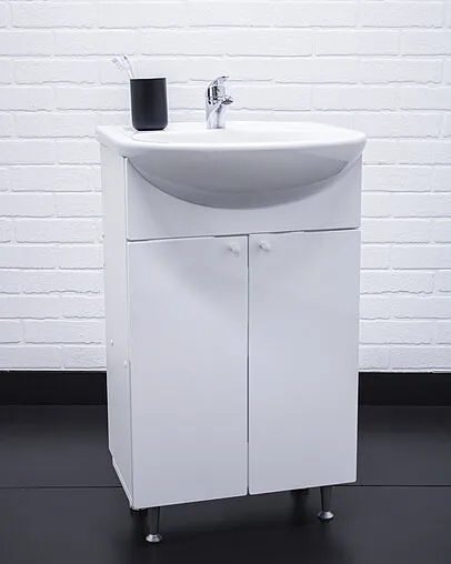 Тумба-умывальник напольный Айсберг Промо 50 белый DP2601T+4607152360141