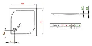 Поддон для душа Radaway Delos C800 SDC0808-01 Поддон для душа Radaway Delos C800 SDC0808-01, 3
