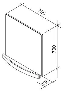 Зеркало Ravak Evolution N 70 белый X000000781, 2