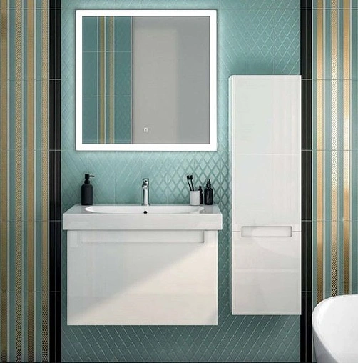 Тумба-умывальник подвесная Kerama Marazzi Buongiorno Plus 60 белый/дуб кантри BGP.60.1+1\WHT+BG.wb.60