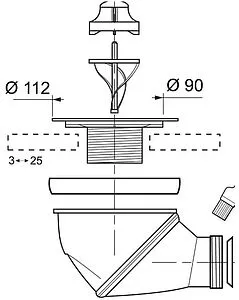 Сифон для душевого поддона Wirquin Bonde James хром 30718759, 2