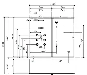 Душевой бокс 1700x850мм Am.Pm Sense W75B-170S085WTA Душевой бокс 1700x850мм Am.Pm Sense W75B-170S085WTA, 2