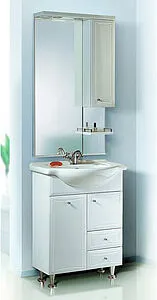 Шкаф-зеркало Aqwella Barcelona 60 белый Ba.02.06, 4