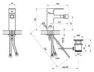 Смеситель для биде Ravak Chrome хром X070055, 2