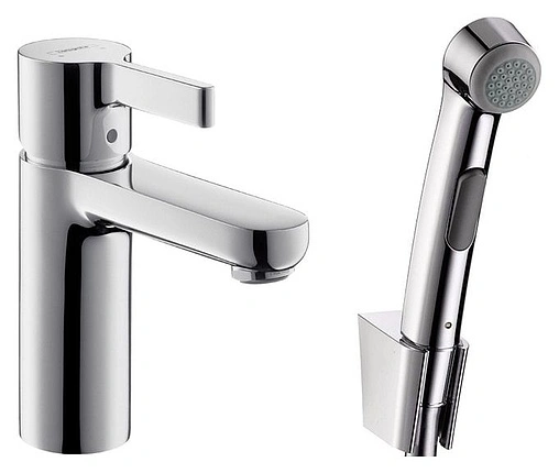 Смеситель для раковины с гигиеническим душем Hansgrohe Metris S 90 хром 31160000