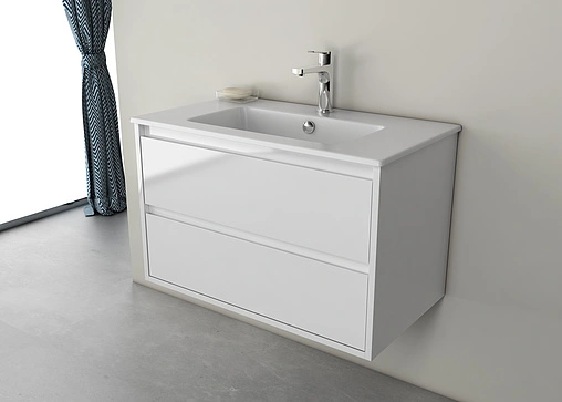 Тумба-умывальник подвесная ISVEA Pro 80 белый 21MGS001080I+10SL51081SV Тумба-умывальник подвесная ISVEA Pro 80 белый 21MGS001080I+10SL51081SV