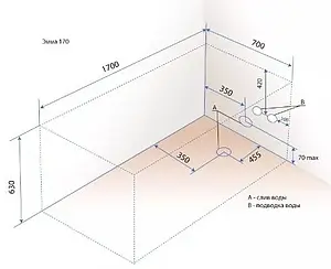 Ванна акриловая Triton Эмма 170x70 Н0000020136 Ванна акриловая Triton Эмма 170x70 Н0000020136, 3