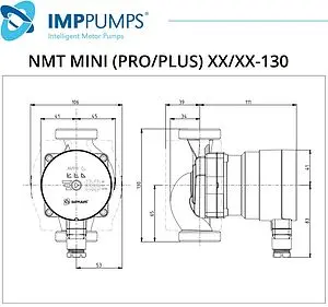 Насос циркуляционный IMP Pumps NMT MINI PLUS 15/80-130 979525902 Насос циркуляционный IMP Pumps NMT MINI PLUS 15/80-130 979525902, 3