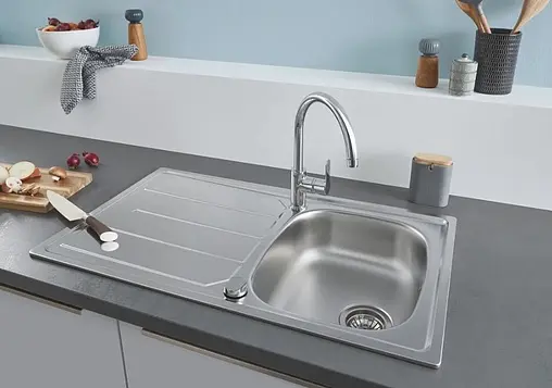 Мойка кухонная со смесителем Grohe K200-86 нержавеющая сталь 31562SD1