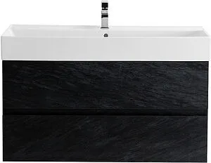 Тумба-умывальник подвесная Cezares Molveno 46 100 Nero MOLVENO 46-100-2C-SO-NR+CZR-MIL-100-LVB Тумба-умывальник подвесная Cezares Molveno 46 100 Nero MOLVENO 46-100-2C-SO-NR+CZR-MIL-100-LVB, 1