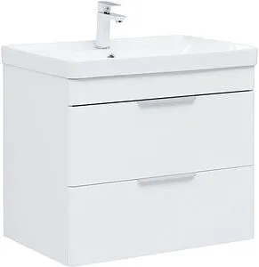 Тумба-умывальник Aquanet Ирис new 70 белый глянец 00310145+ Тумба-умывальник Aquanet Ирис new 70 белый глянец 00310145+, 1