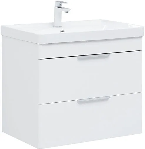 Тумба-умывальник Aquanet Ирис new 70 белый глянец 00310145+