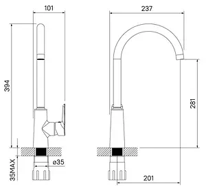 Смеситель для кухни IDDIS Cloud белый/хром CLOSB00i05, 2