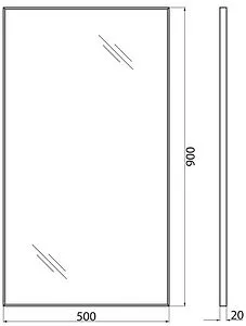 Зеркало BelBagno 50x90 сатин SPC-AL-500-900 Зеркало BelBagno 50x90 сатин SPC-AL-500-900, 2