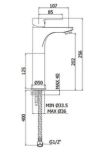 Смеситель для раковины Paffoni Red хром RED071CR120 Смеситель для раковины Paffoni Red хром RED071CR120, 2