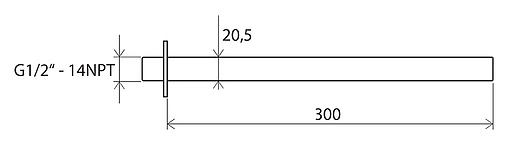 Держатель верхнего душа на потолок Ravak 704 хром X07P179