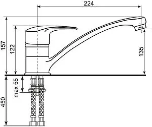 Смеситель для кухни Ulgran белый U-004-331 Смеситель для кухни Ulgran белый U-004-331, 2