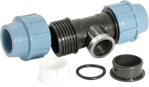 Тройник компрессионный переходной 25мм x ¾"в x 25мм Unipump 11068