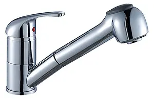 Смеситель для кухни с выдвижным изливом Rossinka хром C40-25, 1